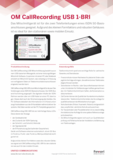 Datenblatt: OfficeMaster CallRecording USB 1 BRI