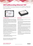 Datenblatt: OfficeMaster CallRecording Ethernet TAP
